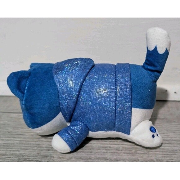 Aphmau MeeMeows 6" Plush Kitty Cat w/ Blue Hoodie Glitter Edition Litter 6 - Picture 2 of 7